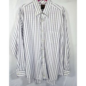 Tailorbird Shirt Size 2XL Button Up Long Sleeve Striped